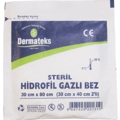 Steril Gaz Kompres Spanç 30x80cm İki Parça 10 Adet